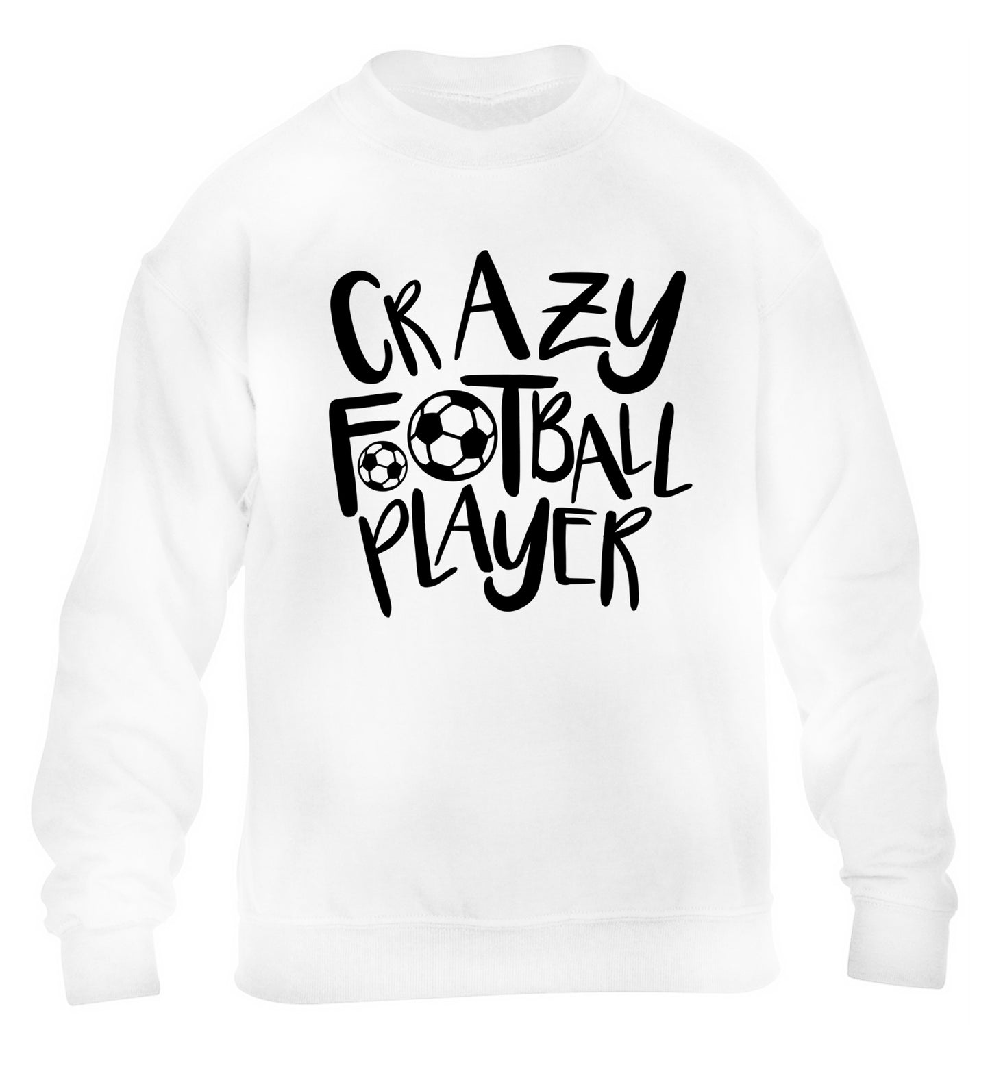 Crazy football player children's white sweater 12-14 Years