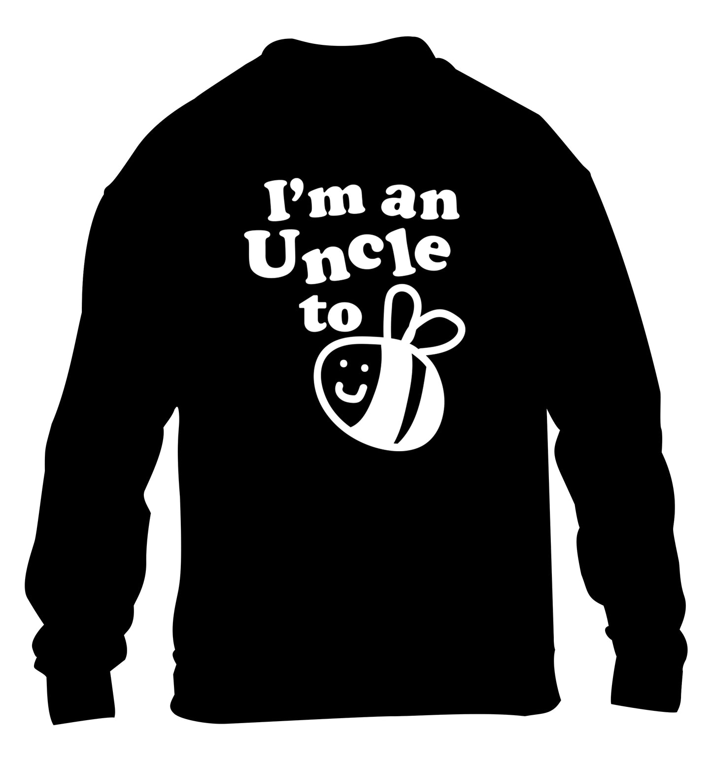 I'm an uncle to be children's black sweater 12-14 Years