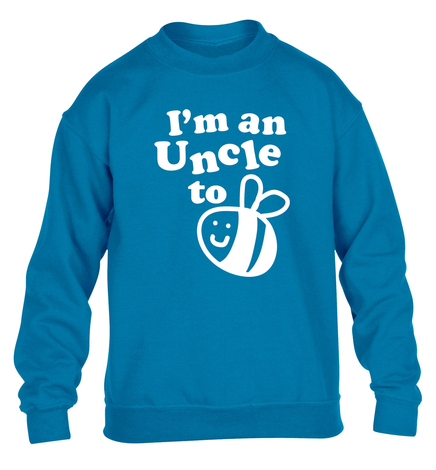 I'm an uncle to be children's blue sweater 12-14 Years