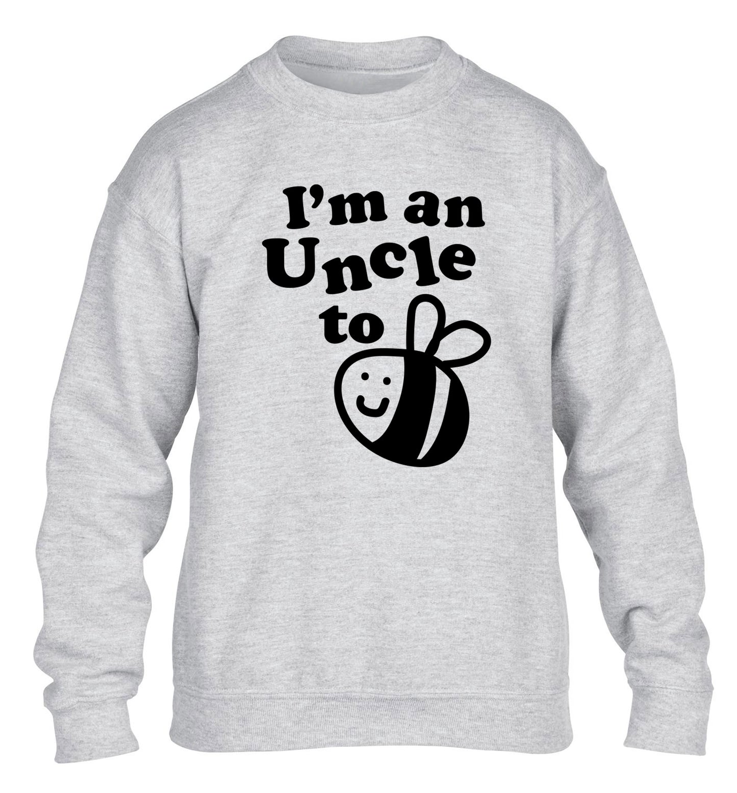 I'm an uncle to be children's grey sweater 12-14 Years