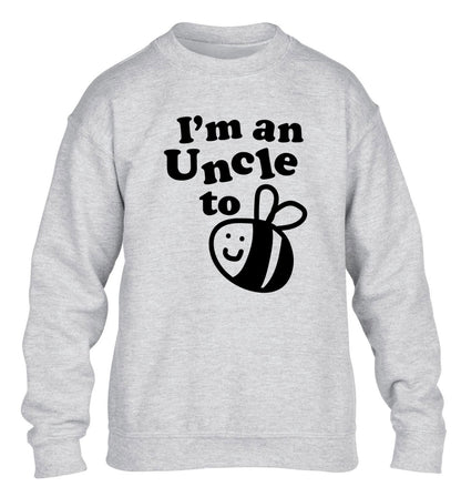 I'm an uncle to be children's grey sweater 12-14 Years
