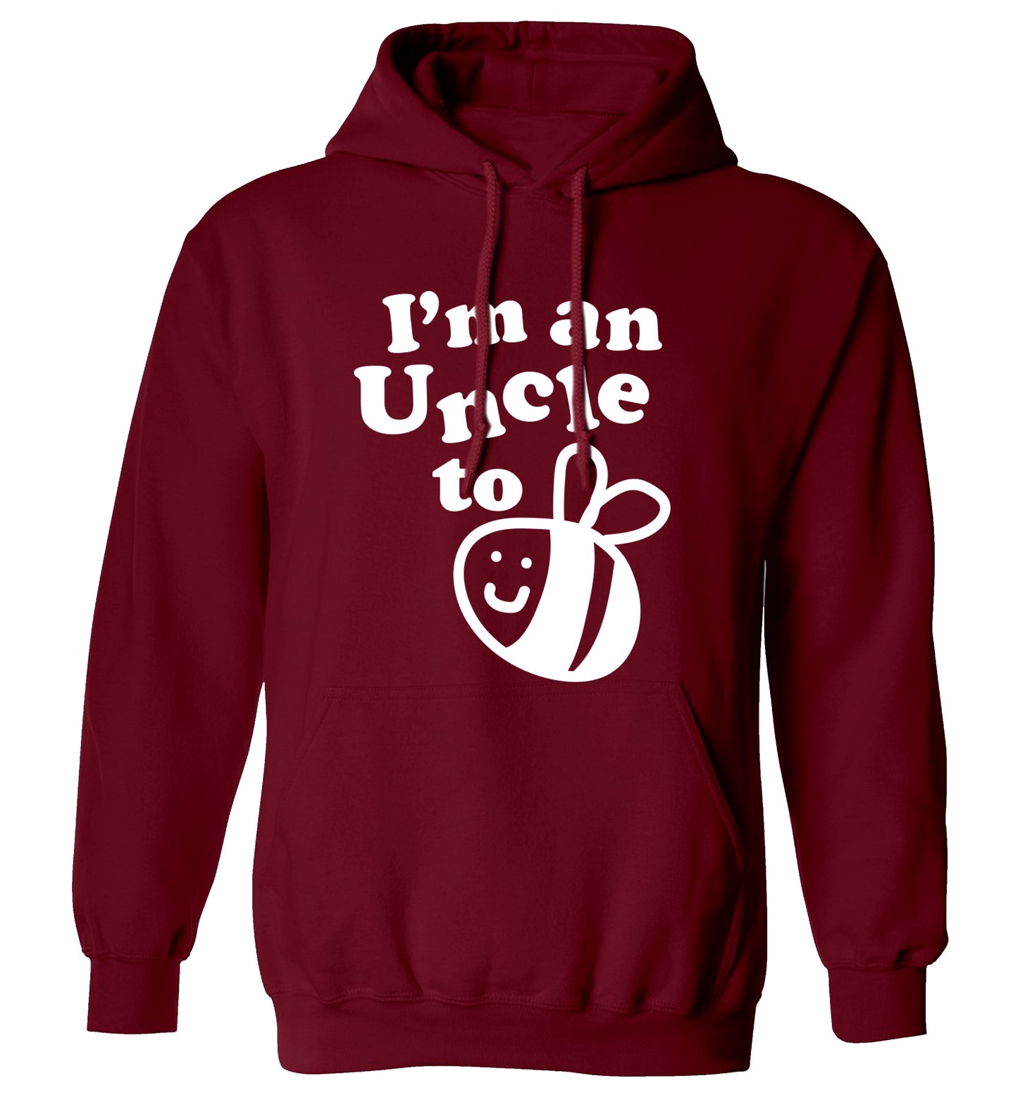 I'm an uncle to be adults unisex maroon hoodie 2XL