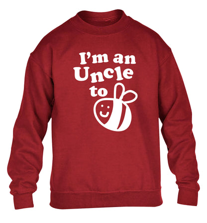 I'm an uncle to be children's grey sweater 12-14 Years