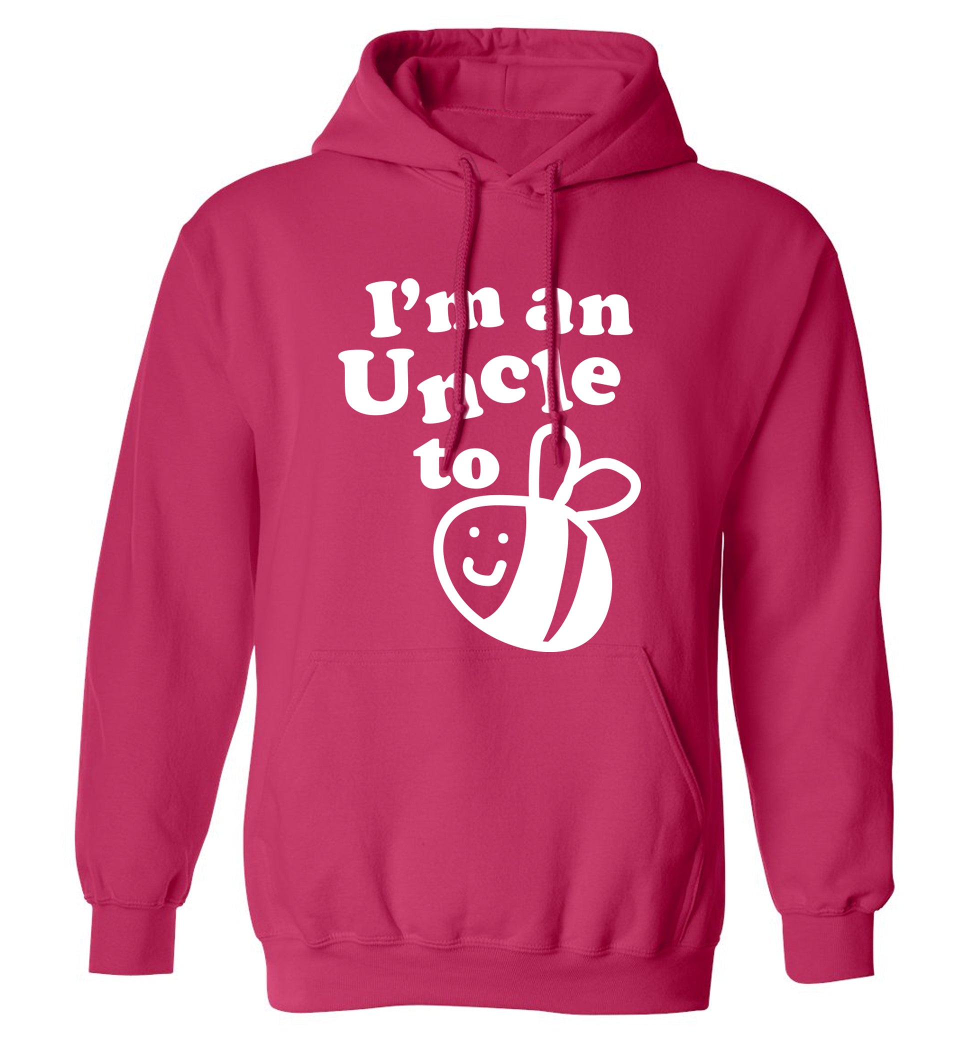 I'm an uncle to be adults unisex pink hoodie 2XL