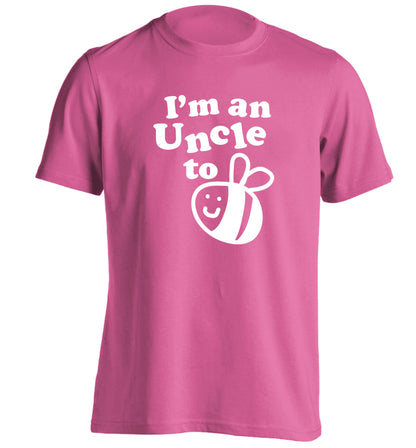 I'm an uncle to be adults unisex pink Tshirt 2XL