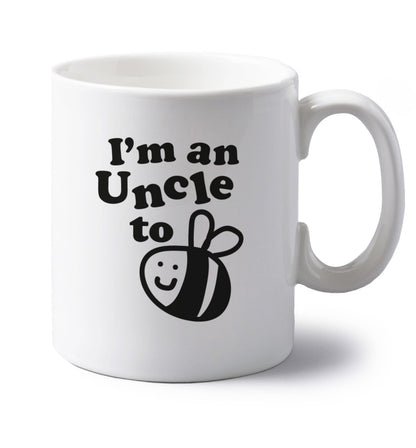 I'm an uncle to be left handed white ceramic mug 