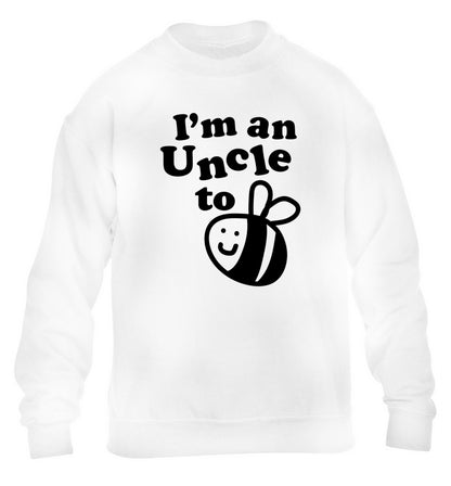 I'm an uncle to be children's white sweater 12-14 Years