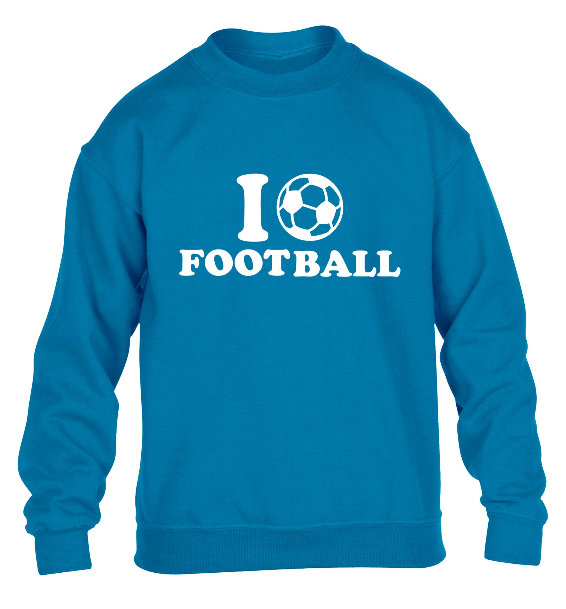 I love football children's blue sweater 12-14 Years