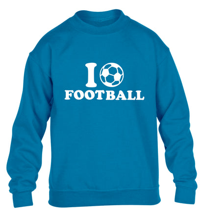 I love football children's blue sweater 12-14 Years