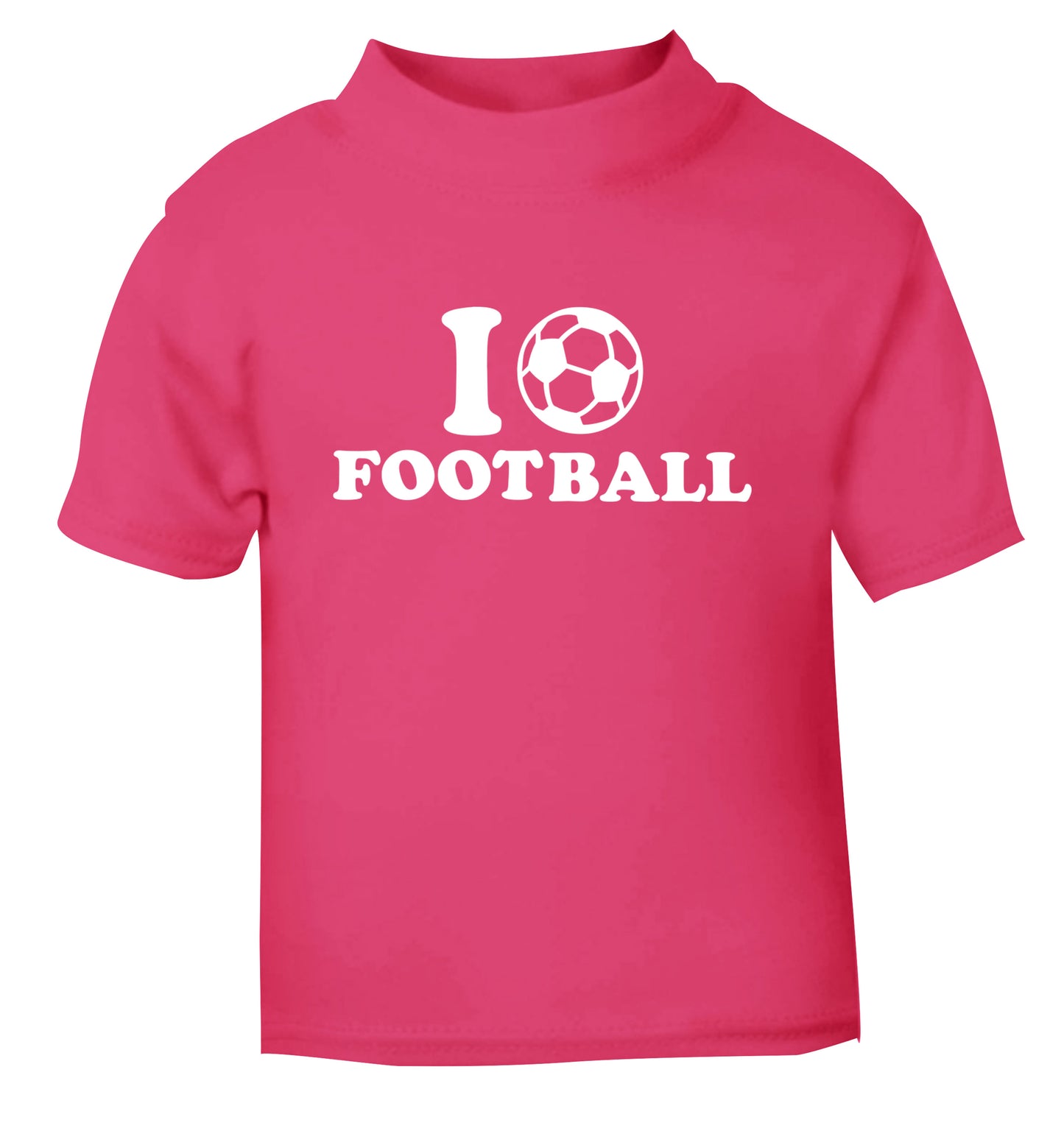 I love football pink Baby Toddler Tshirt 2 Years