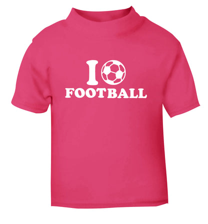 I love football pink Baby Toddler Tshirt 2 Years