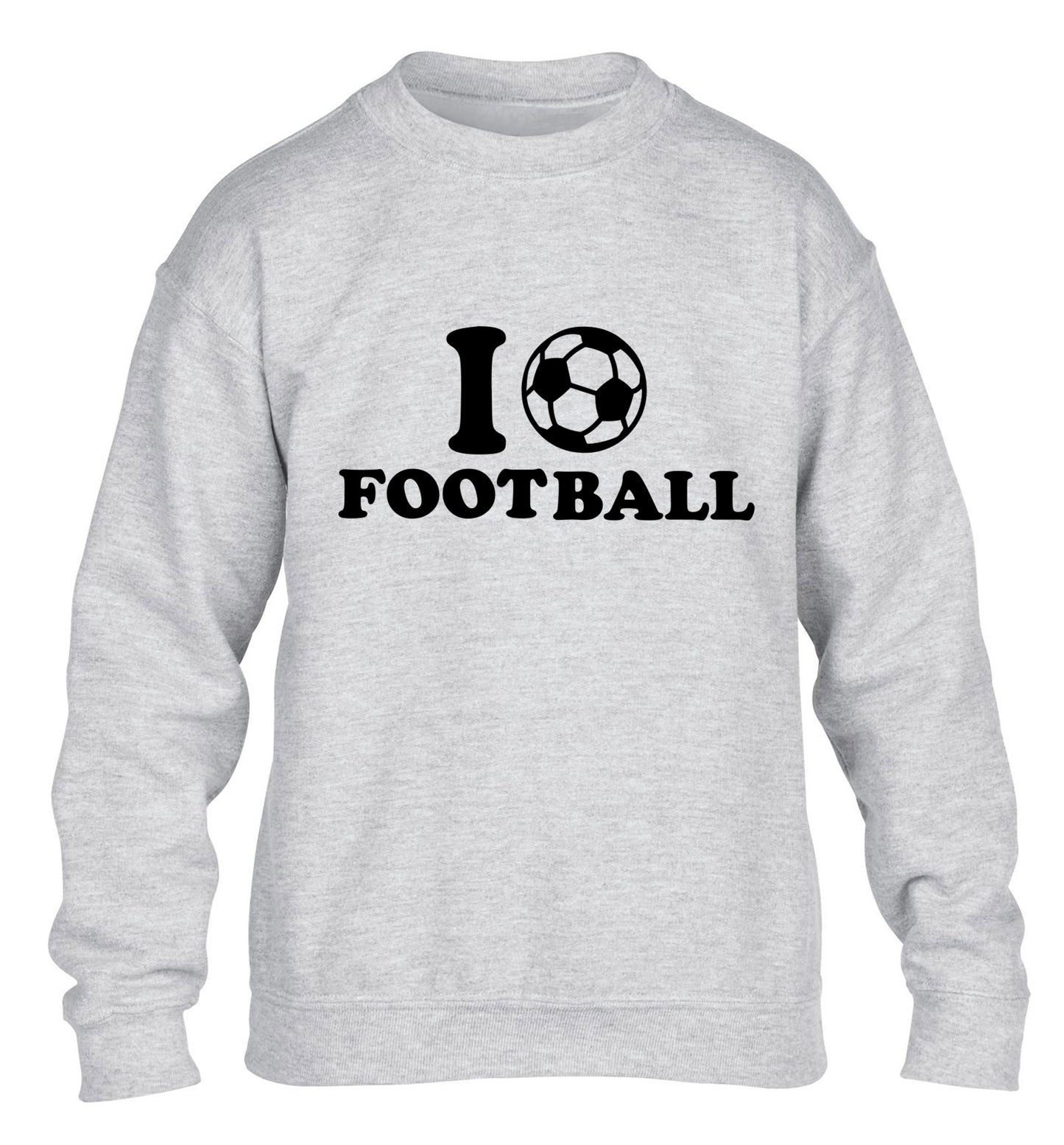 I love football children's grey sweater 12-14 Years