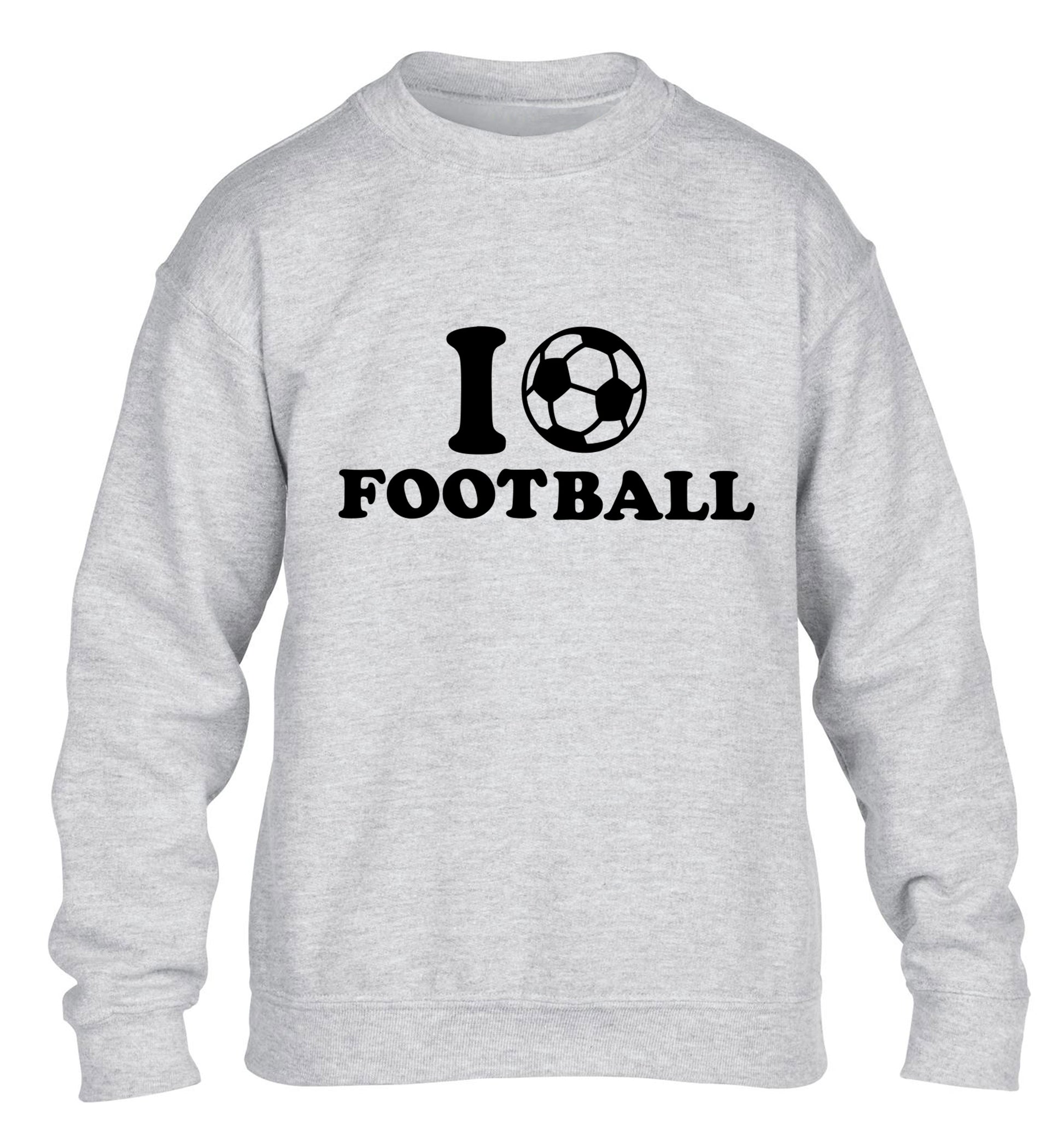 I love football children's grey sweater 12-14 Years