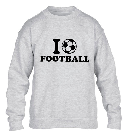 I love football children's grey sweater 12-14 Years