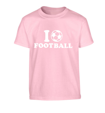 I love football Children's light pink Tshirt 12-14 Years