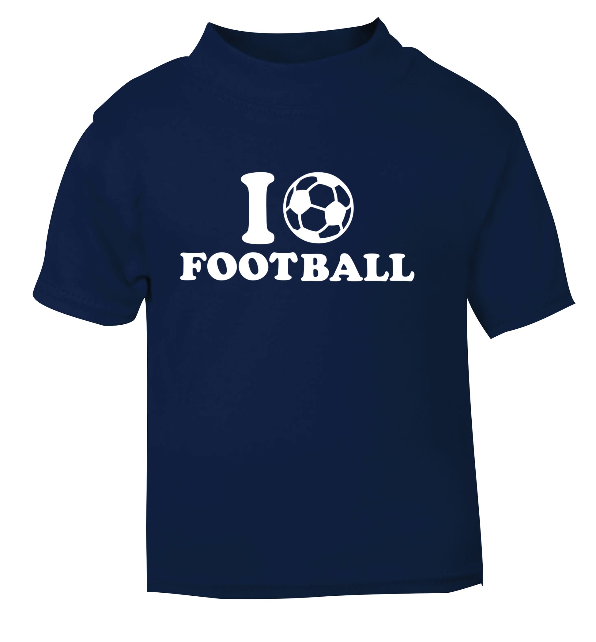I love football navy Baby Toddler Tshirt 2 Years