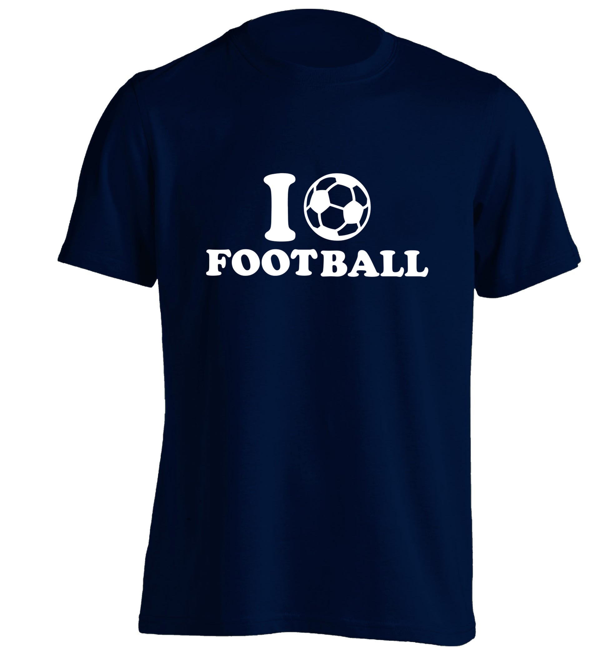 I love football adults unisexnavy Tshirt 2XL