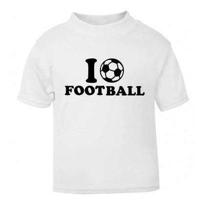 I love football white Baby Toddler Tshirt 2 Years