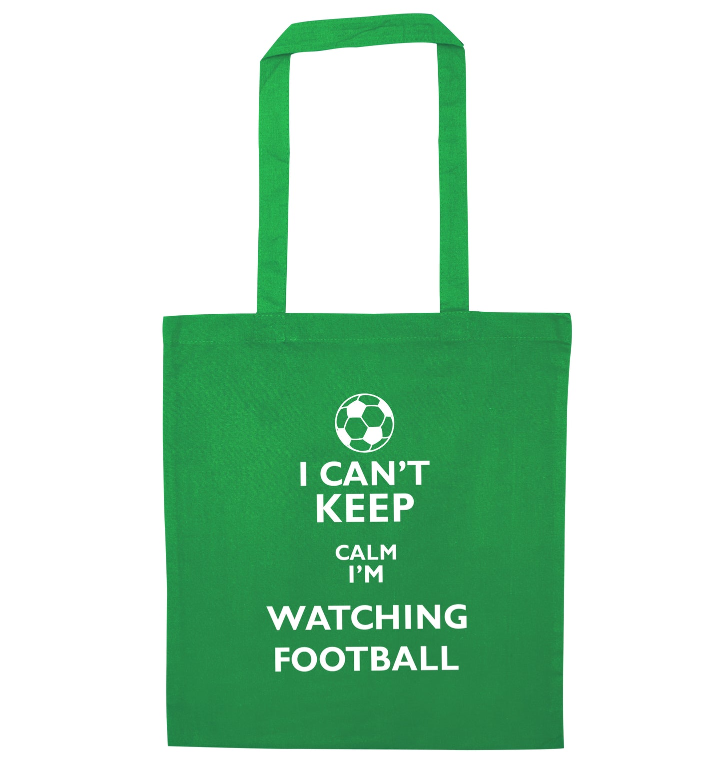 I can't keep calm I'm watching the football green tote bag