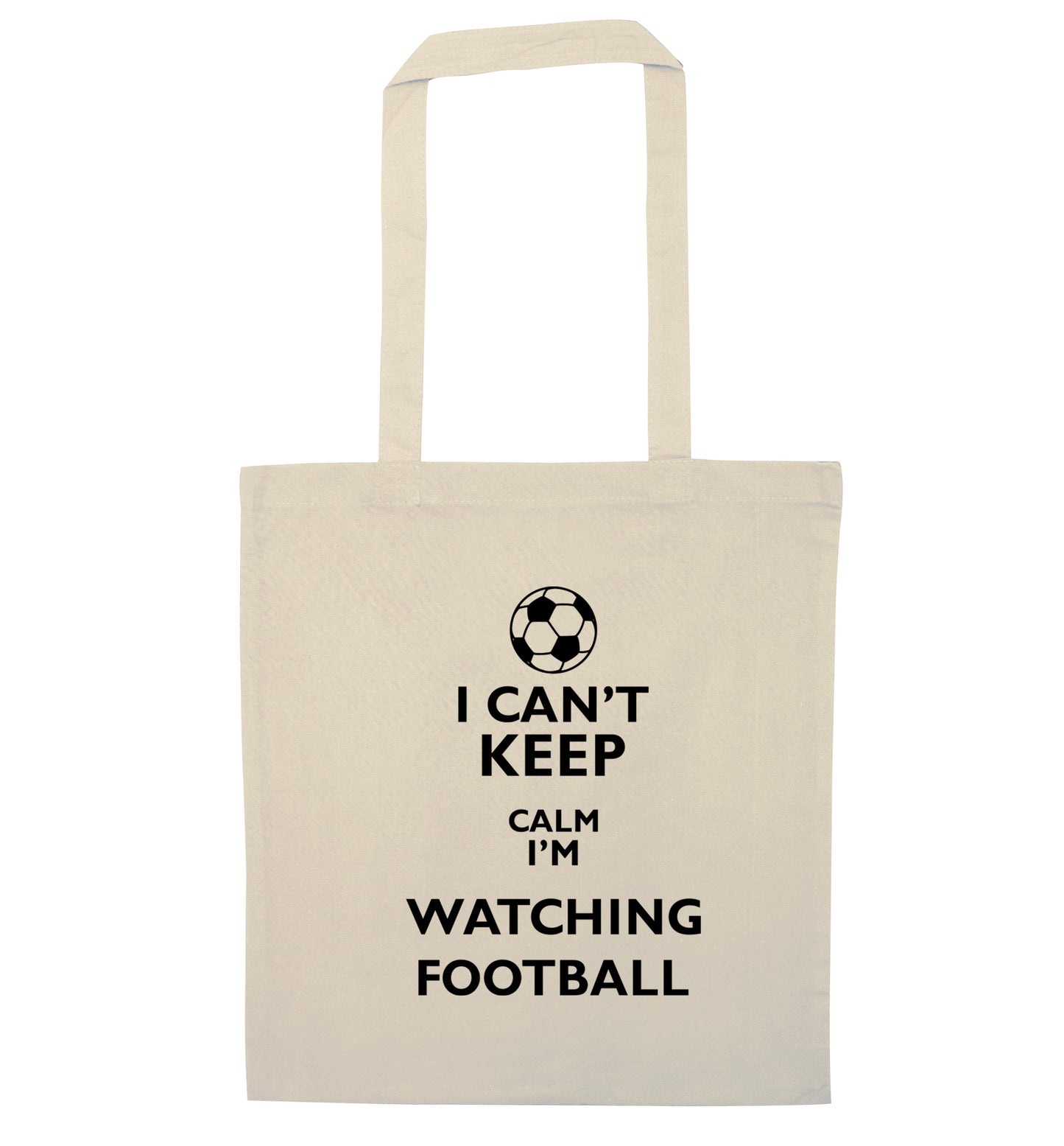 I can't keep calm I'm watching the football natural tote bag