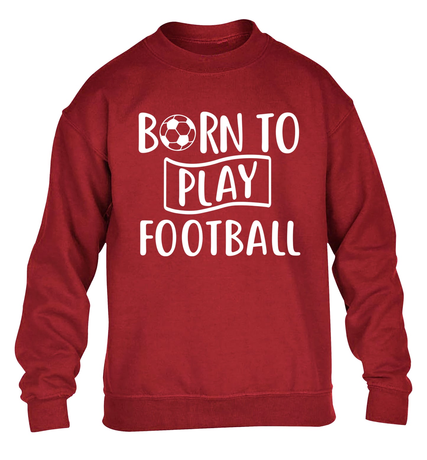 Born to play football children's grey sweater 12-14 Years