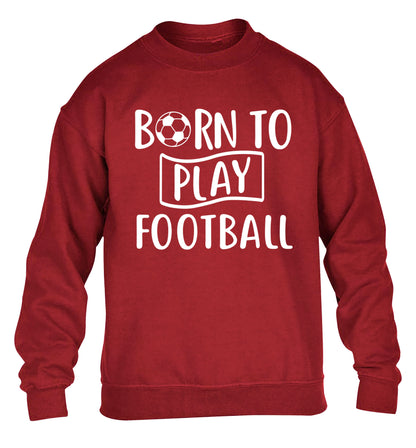 Born to play football children's grey sweater 12-14 Years