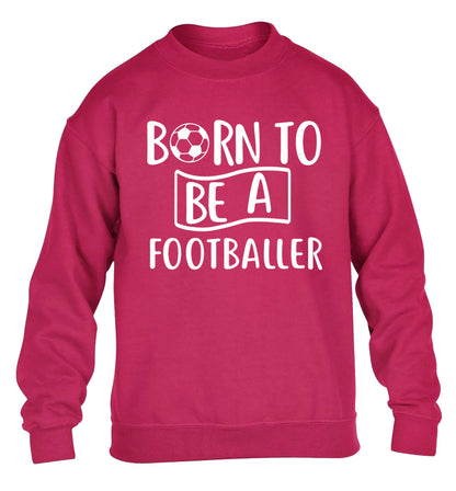 Born to be a footballer children's pink sweater 12-14 Years