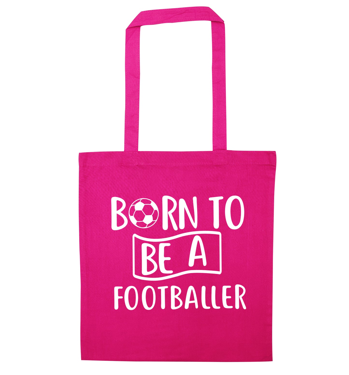 Born to be a footballer pink tote bag