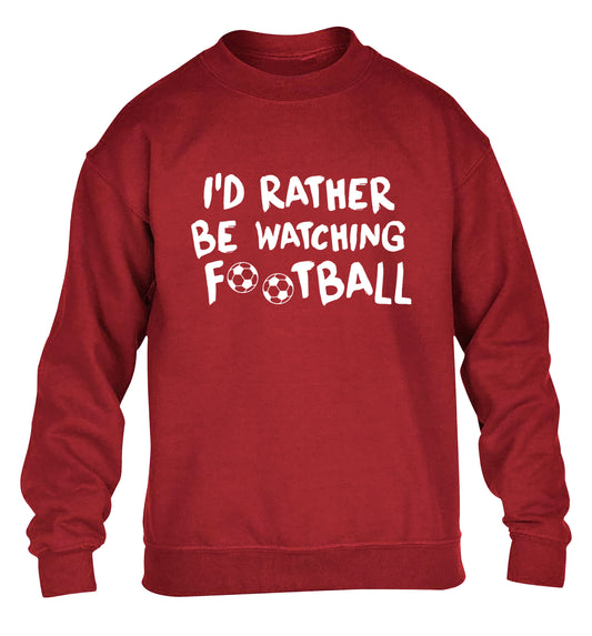 I'd rather be watching football children's grey sweater 12-14 Years