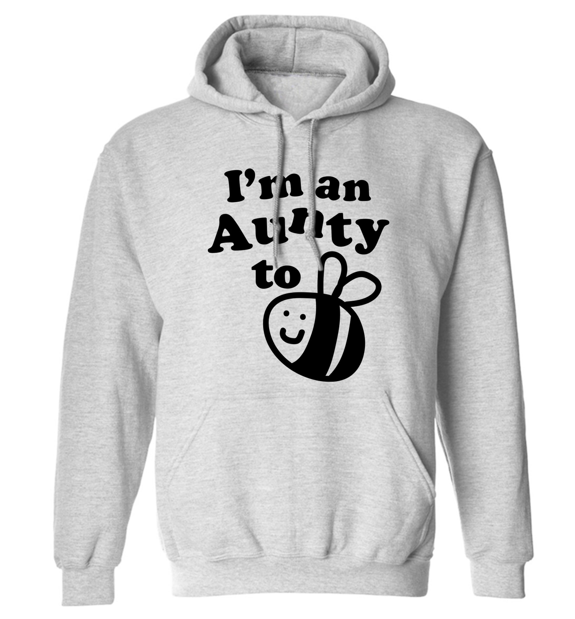 I'm an aunty to be adults unisex grey hoodie 2XL