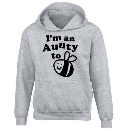 I'm an aunty to be children's grey hoodie 12-14 Years