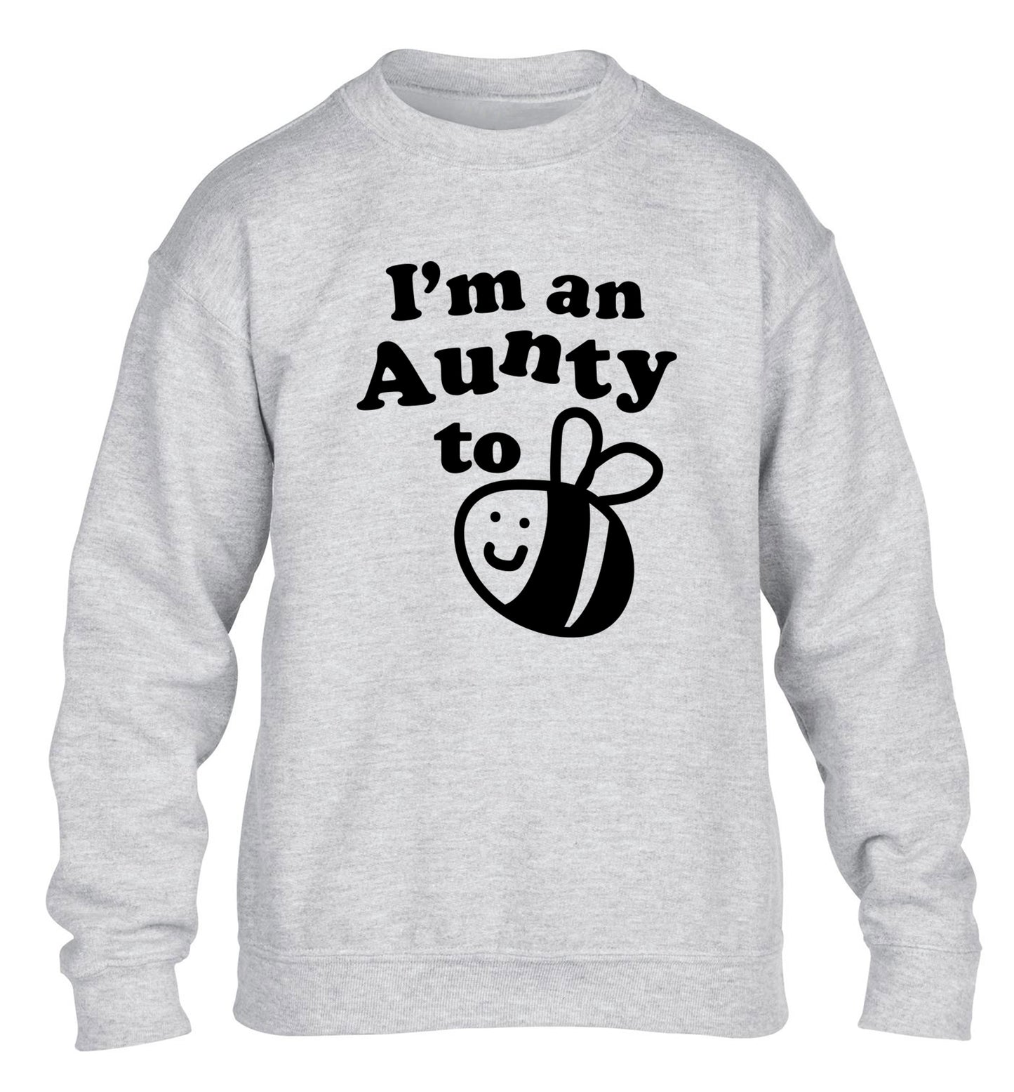 I'm an aunty to be children's grey sweater 12-14 Years