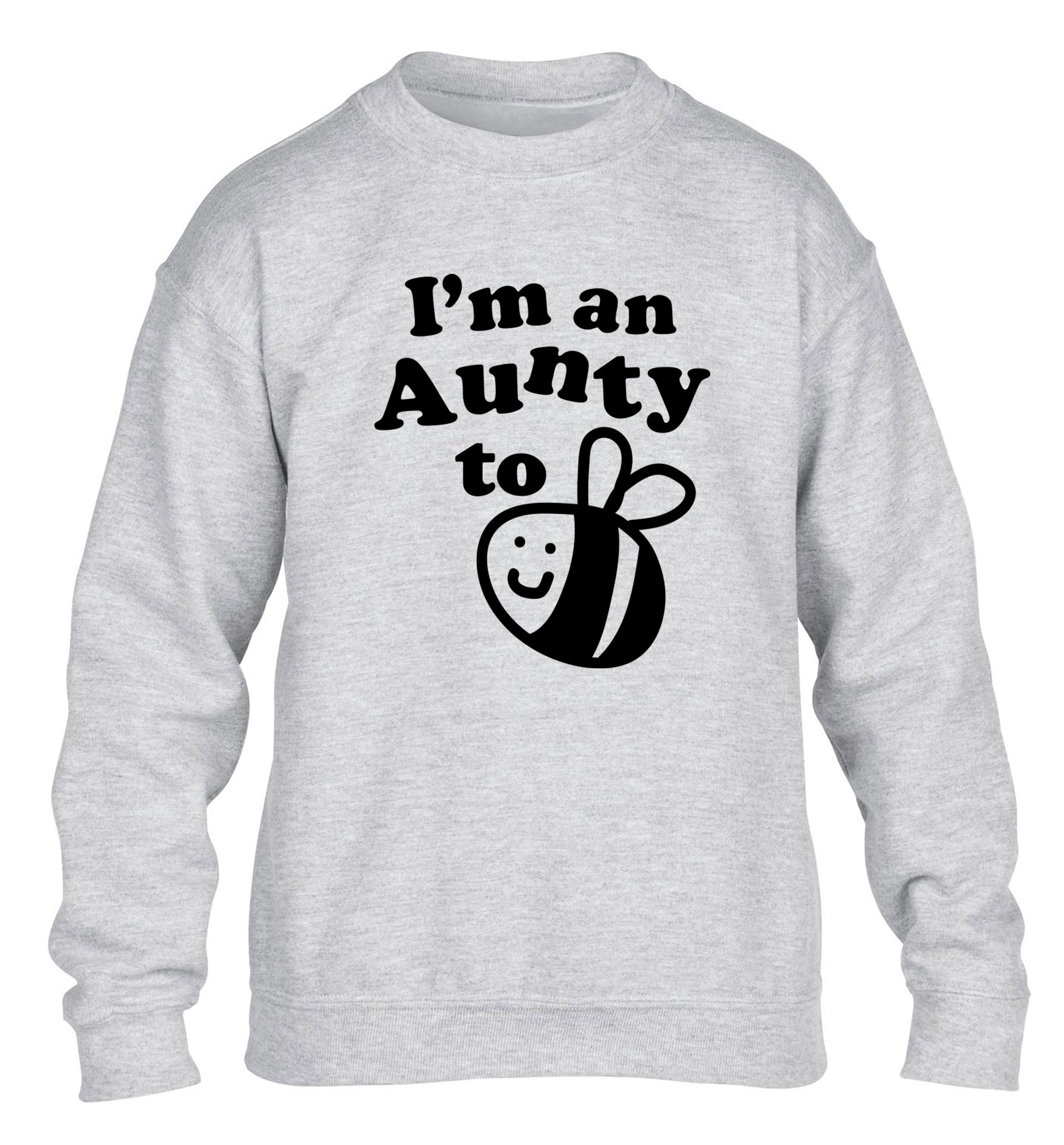 I'm an aunty to be children's grey sweater 12-14 Years