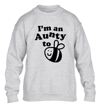 I'm an aunty to be children's grey sweater 12-14 Years