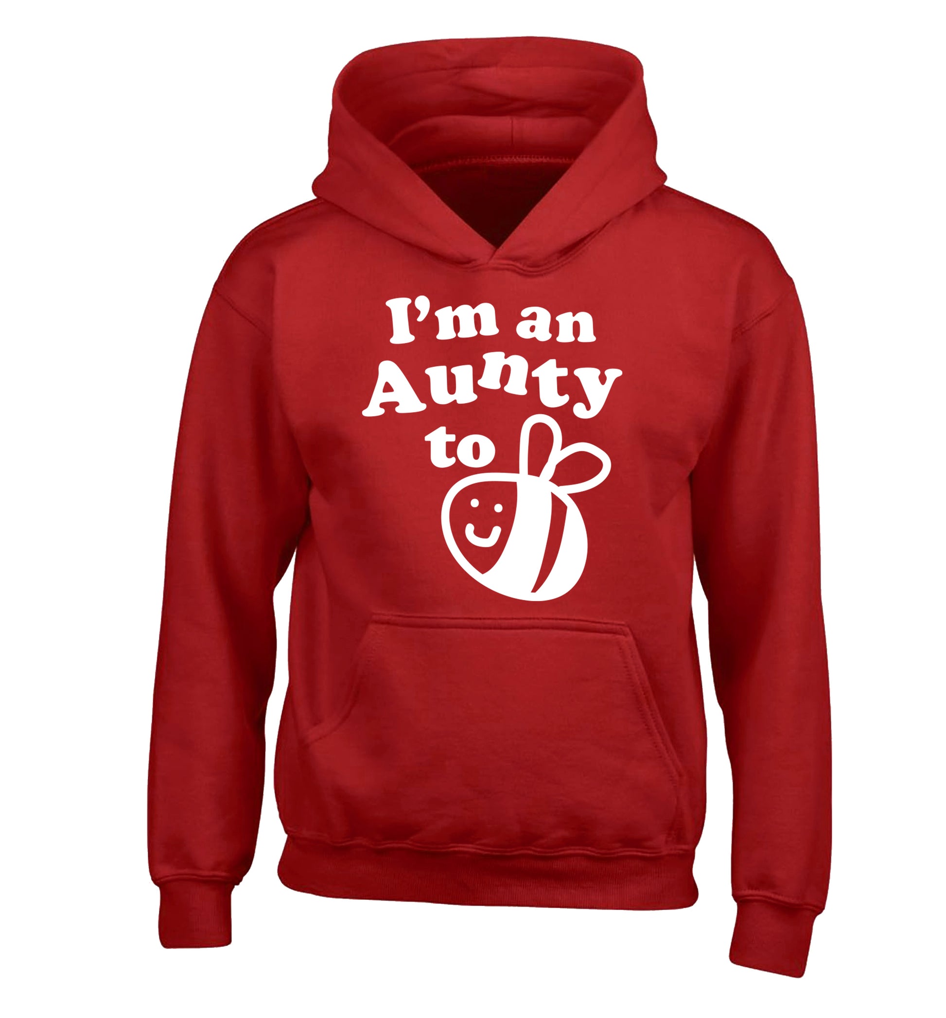 I'm an aunty to be children's red hoodie 12-14 Years