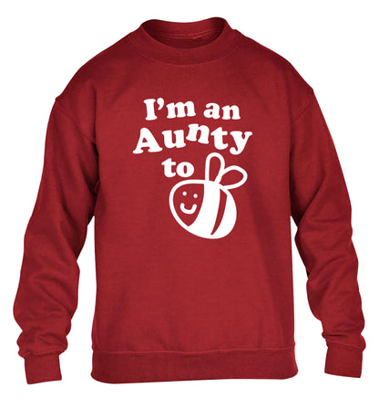 I'm an aunty to be children's grey sweater 12-14 Years