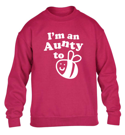 I'm an aunty to be children's pink sweater 12-14 Years