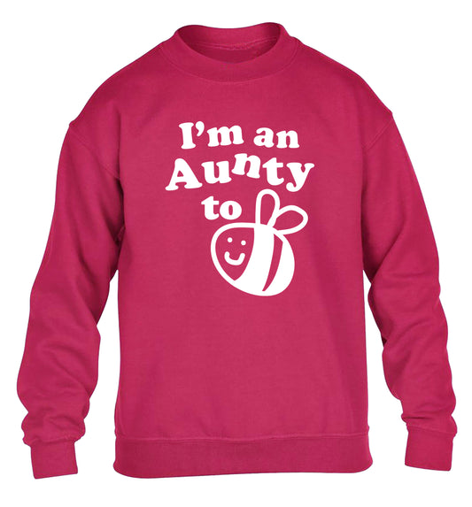 I'm an aunty to be children's pink sweater 12-14 Years