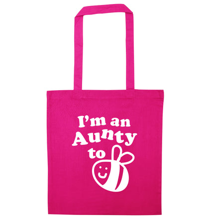 I'm an aunty to be pink tote bag
