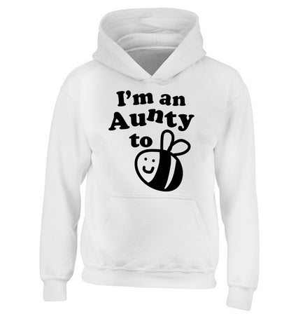 I'm an aunty to be children's white hoodie 12-14 Years