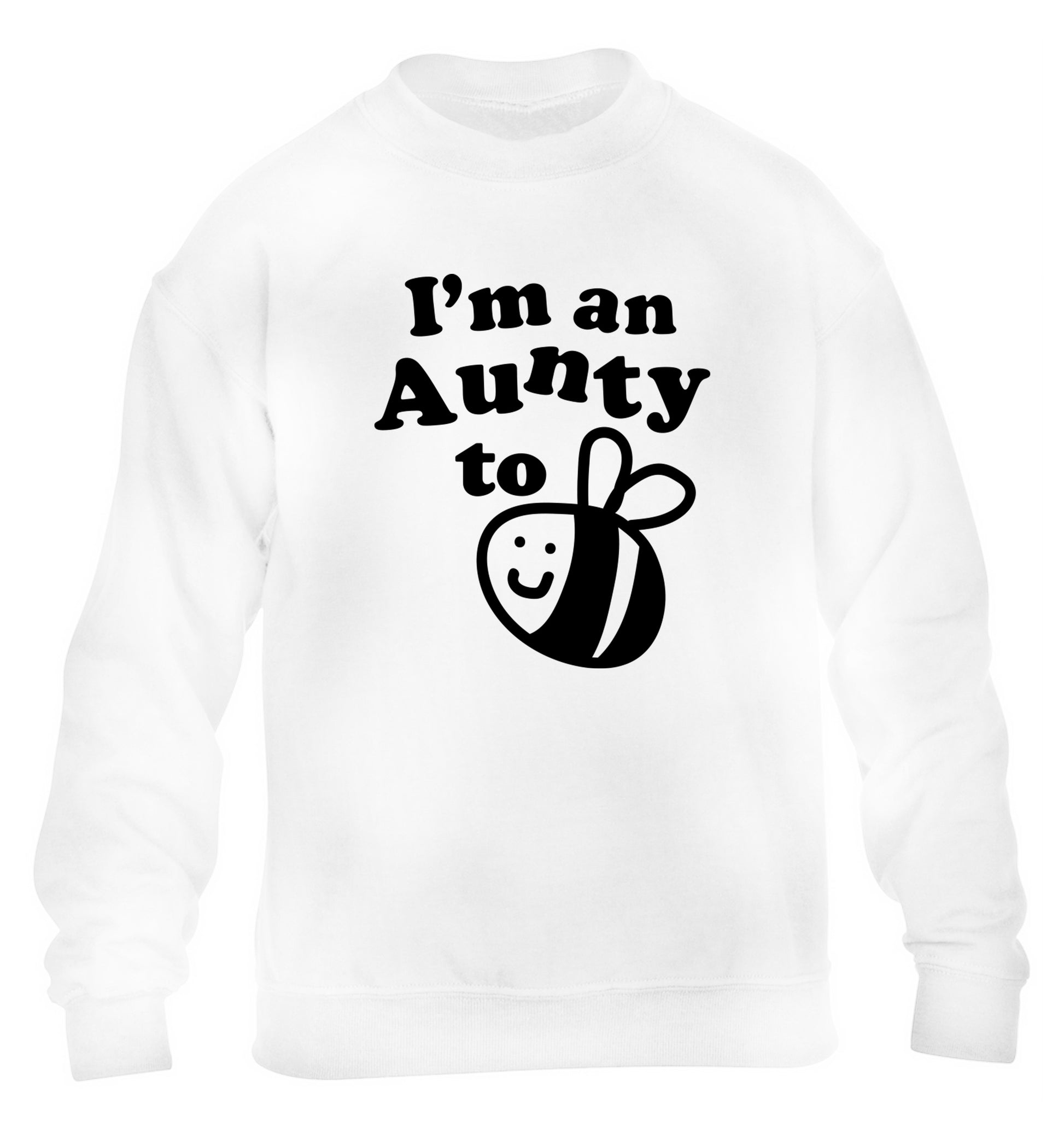I'm an aunty to be children's white sweater 12-14 Years