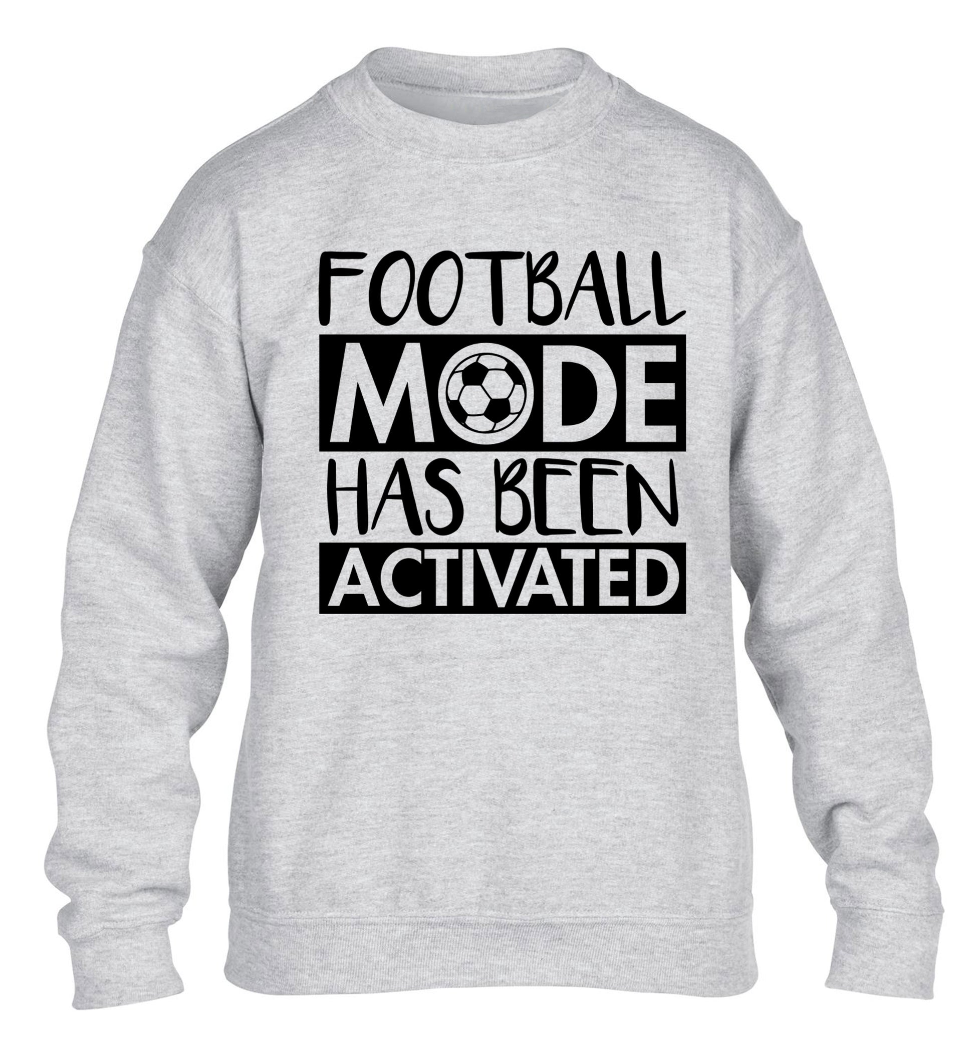 Football mode has been activated children's grey sweater 12-14 Years
