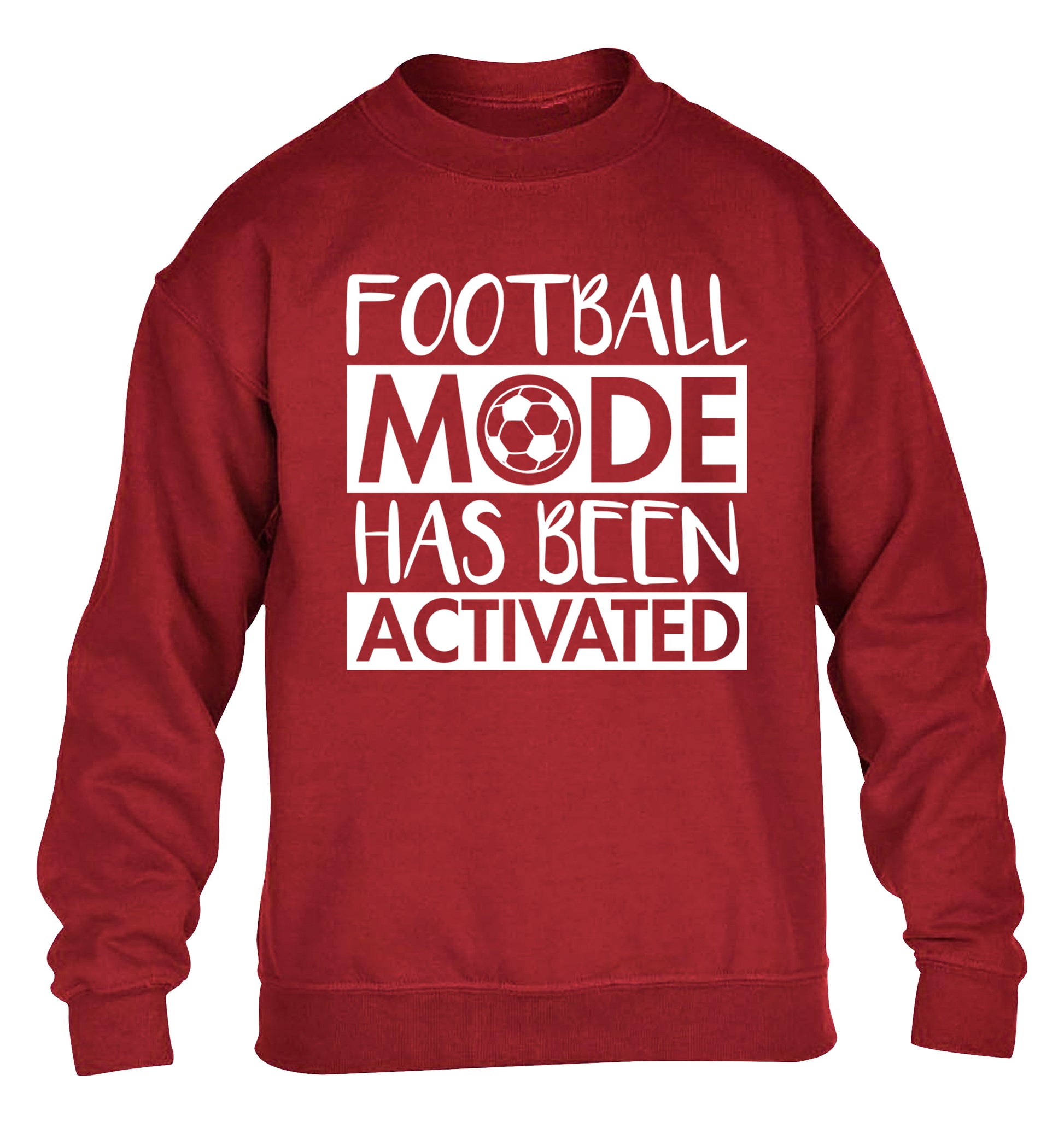 Football mode has been activated children's grey sweater 12-14 Years
