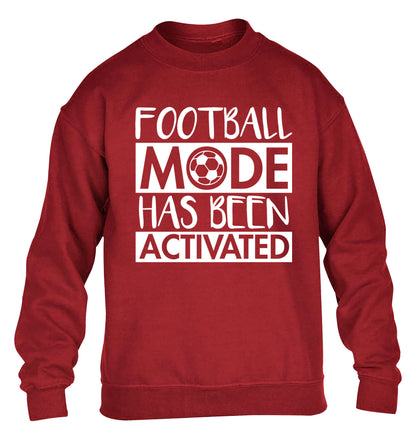 Football mode has been activated children's grey sweater 12-14 Years