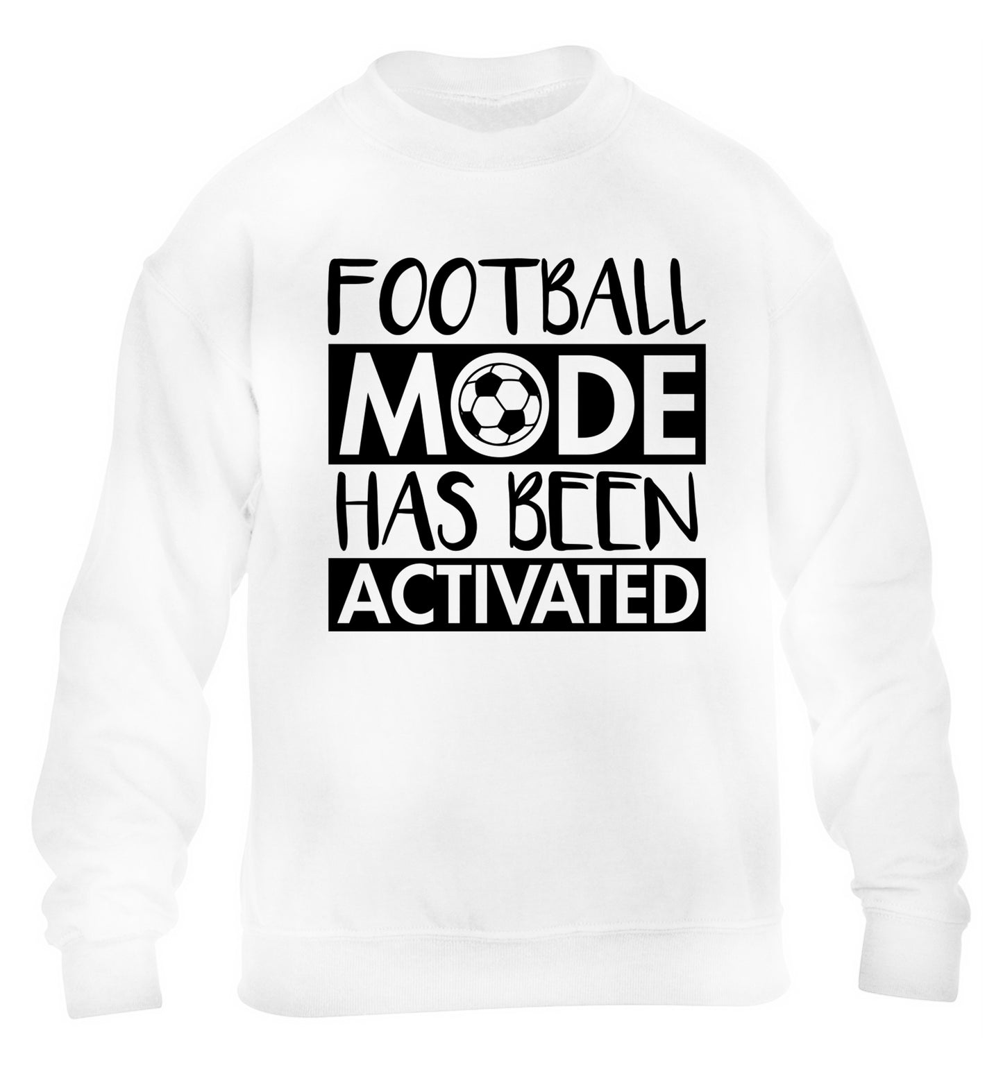 Football mode has been activated children's white sweater 12-14 Years