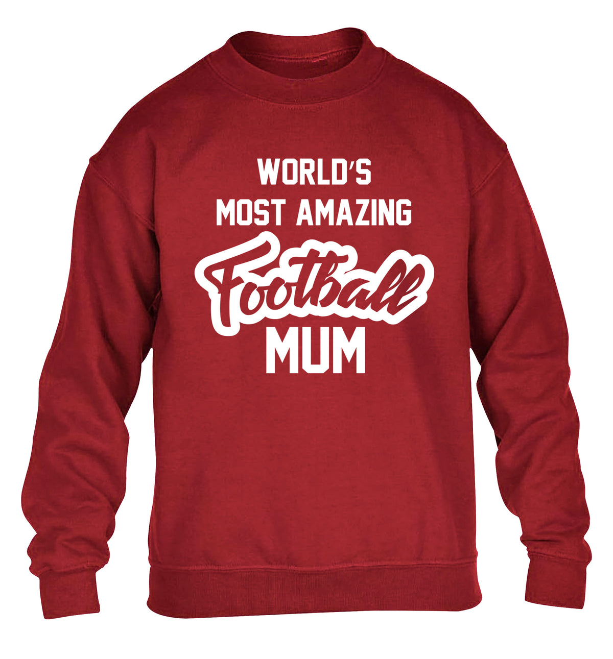 Worlds most amazing football mum children's grey sweater 12-14 Years