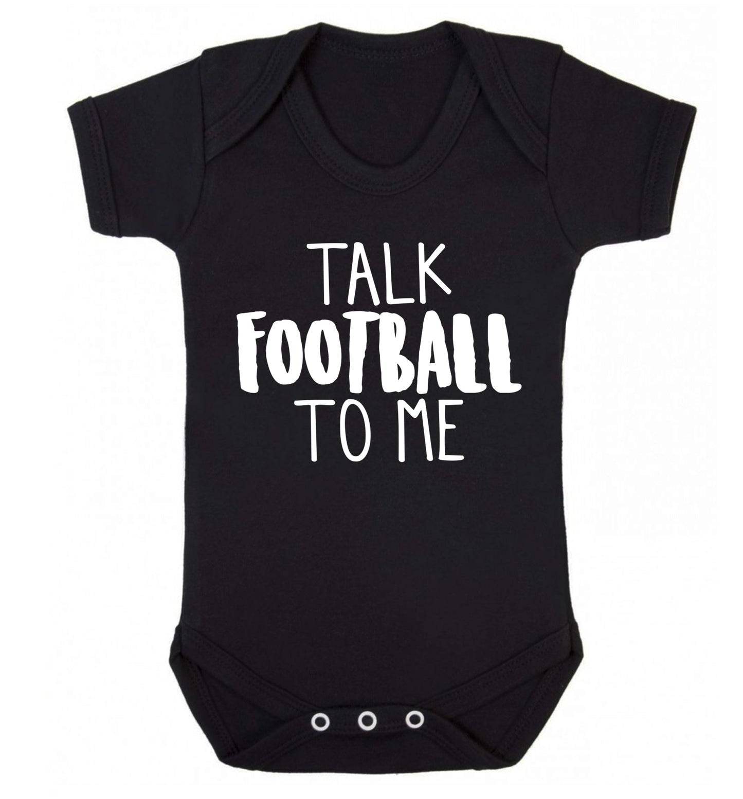 Talk football to me Baby Vest black 18-24 months