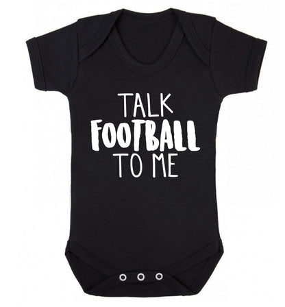Talk football to me Baby Vest black 18-24 months