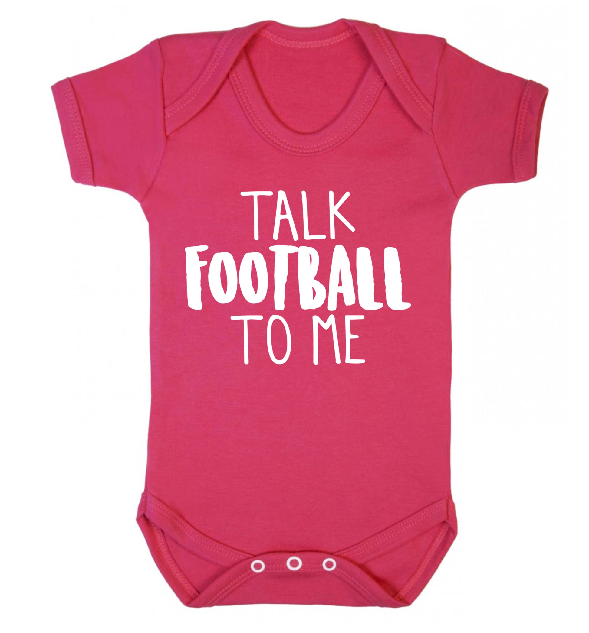 Talk football to me Baby Vest dark pink 18-24 months