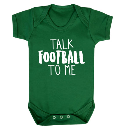 Talk football to me Baby Vest green 18-24 months
